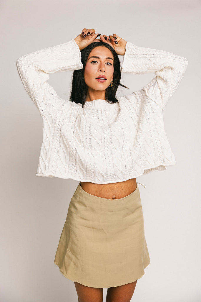 terri cable knit sweater