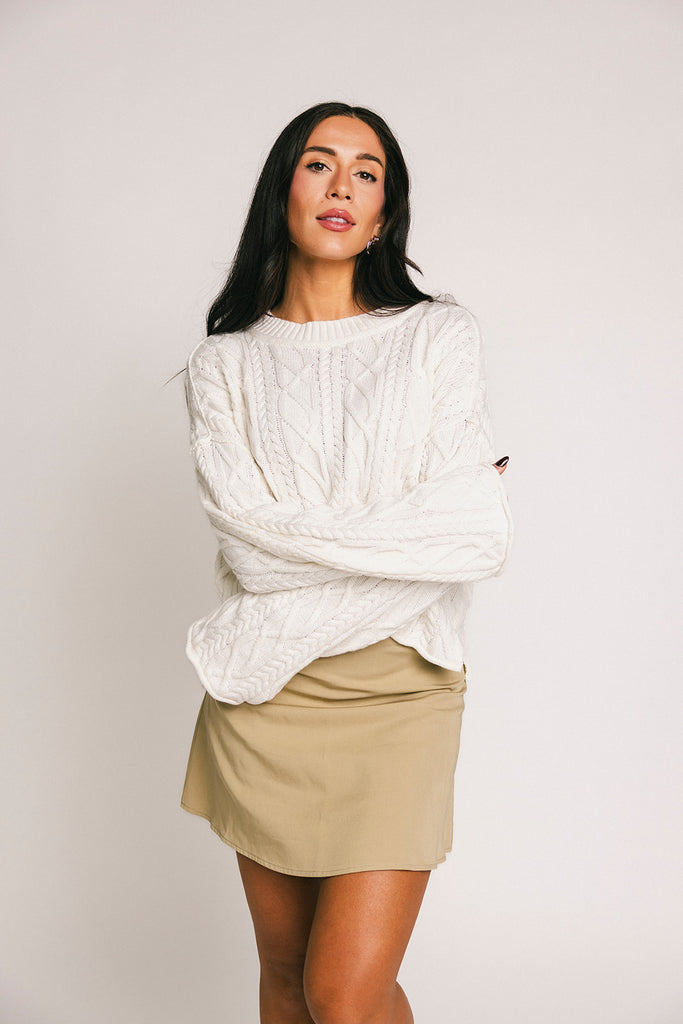 terri cable knit sweater