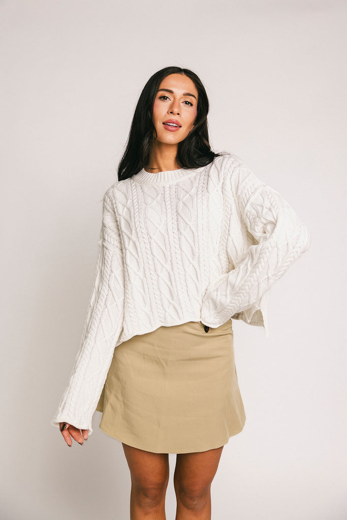 terri cable knit sweater