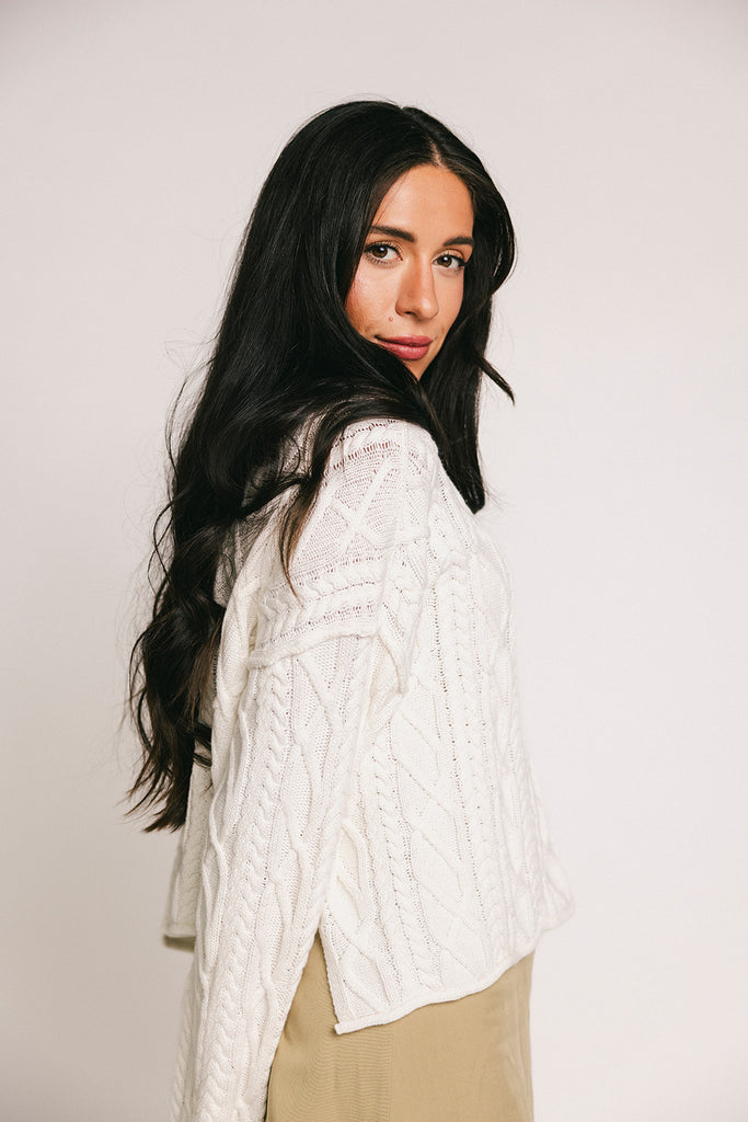 terri cable knit sweater