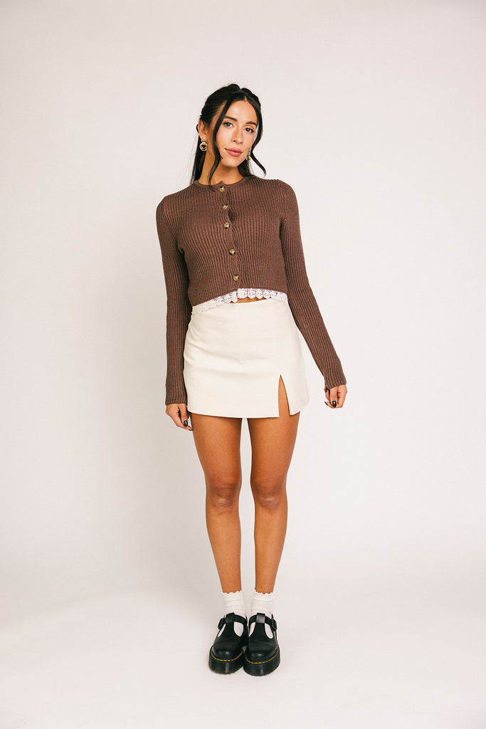 dawn cardigan // brown