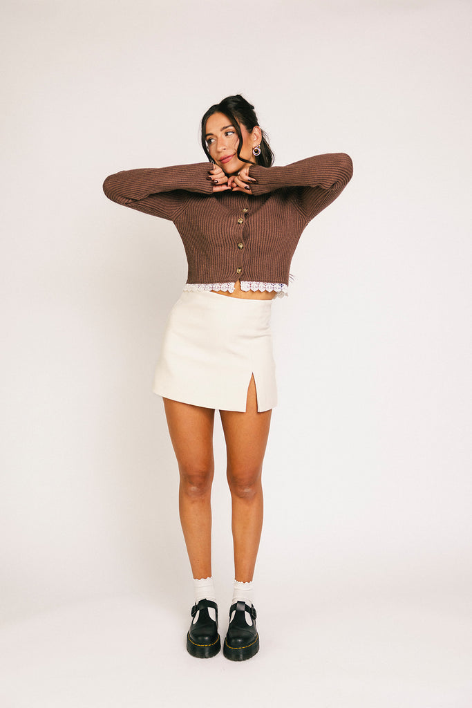 dawn cardigan // brown