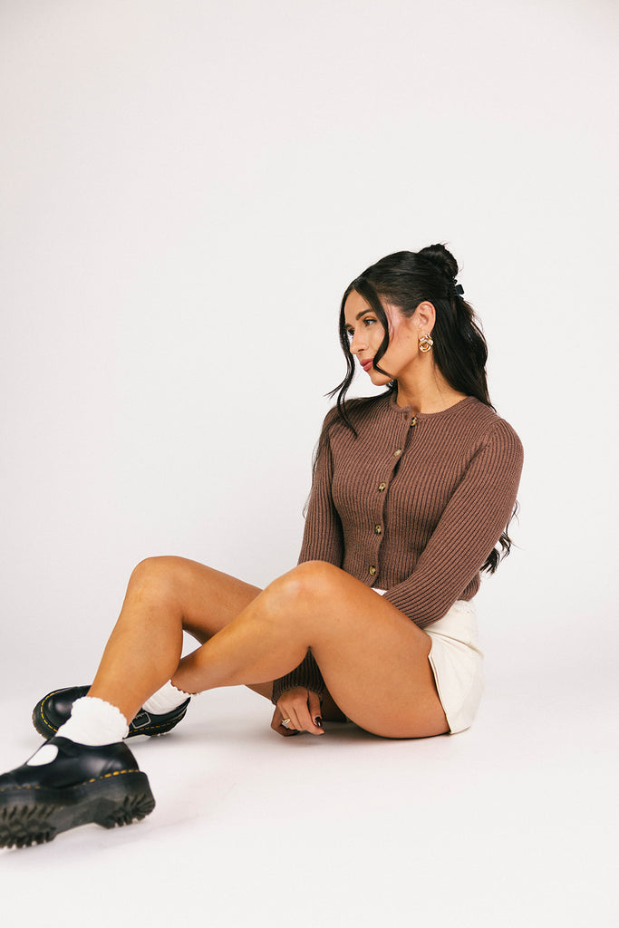 dawn cardigan // brown