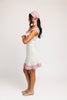 hadley mini dress + scarf // pink polka dot *zoco exclusive*