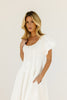 doe zipper midi dress // white *zoco exclusive*