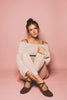 monroe cold shoulder sweater // oatmeal *zoco exclusive*