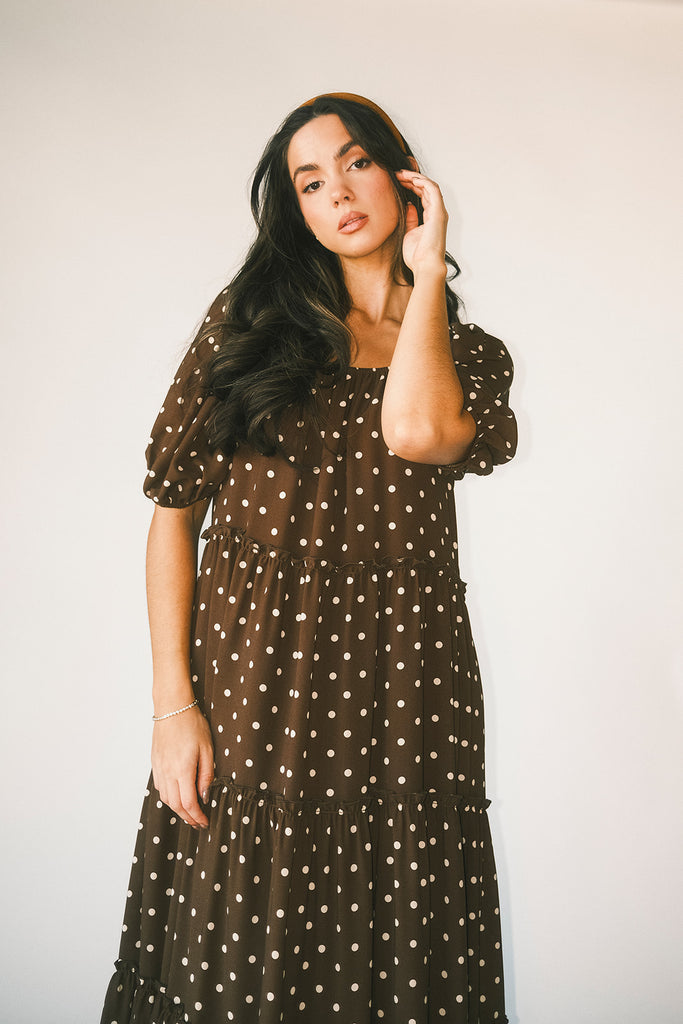 daymaker dress // mocha dot *zoco exclusive*