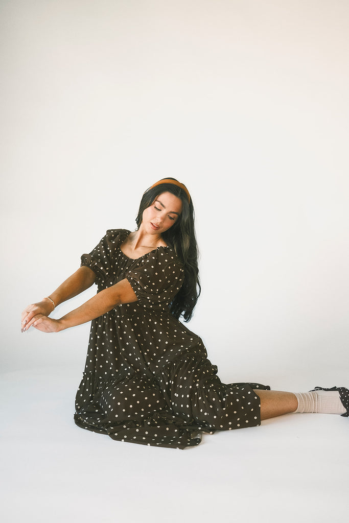 daymaker dress // mocha dot *zoco exclusive*