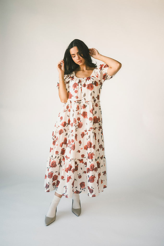 daymaker dress // red floral *zoco exclusive*