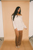 monroe cold shoulder sweater // oatmeal *zoco exclusive*