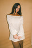 monroe cold shoulder sweater // oatmeal *zoco exclusive*