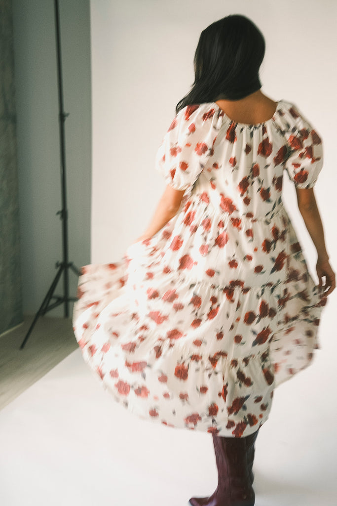 daymaker dress // red floral *zoco exclusive*