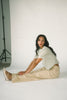 mid rise neutral pants with a relaxed, barrel-style fit. the perfect vintage-inspired pants to pair with any casual outfit idea.
