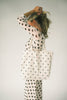 long sleeve polka dot maxi dress. perfect for date nights, cocktail parties, + fancy dinners.