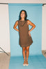 sicily linen mini dress // mocha dot *zoco exclusive*