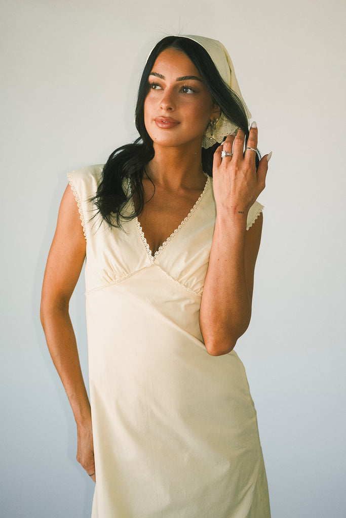 i got you babe midi dress // butter yellow *zoco exclusive*