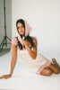 hadley mini dress + scarf // pink polka dot *zoco exclusive*