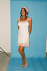 hadley mini dress + scarf // pink polka dot *zoco exclusive*