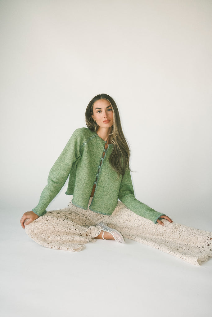 liv cardigan // green *zoco exclusive*