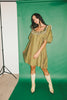 a green floral puff sleeve mini dress with a ruffle neckline. the perfect vintage-inspired dress for baby showers, family pictures, + special occasions. 

