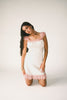hadley mini dress + scarf // pink polka dot *zoco exclusive*