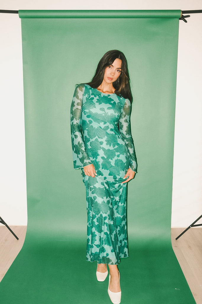 be right there mesh dress // green *zoco exclusive*