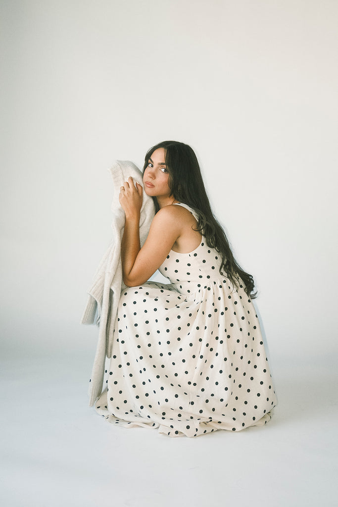 viv midi dress // polka dot *zoco exclusive*