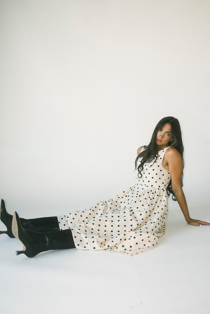 viv midi dress // polka dot *zoco exclusive*