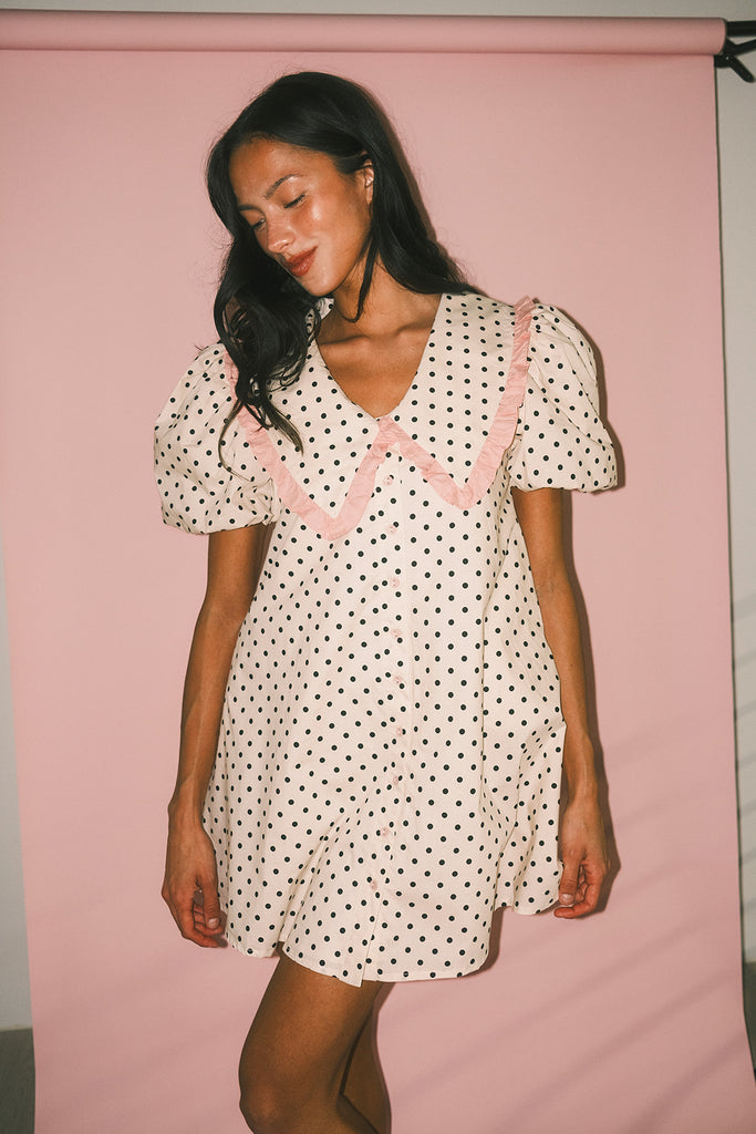 poppy collared dress // polka dot *zoco exclusive*