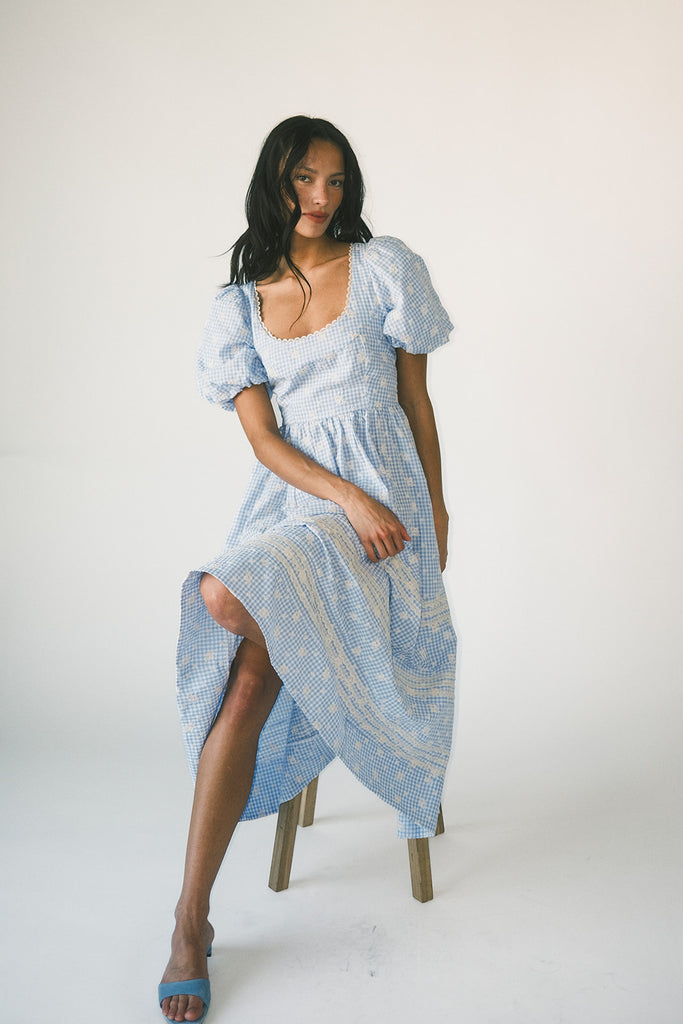 wren midi dress // blue *zoco exclusive*