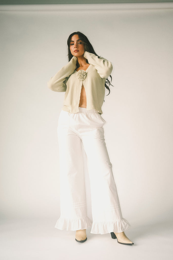 your turn pants // white *zoco exclusive*