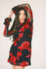 cleo mesh mini dress // red floral *zoco exclusive*