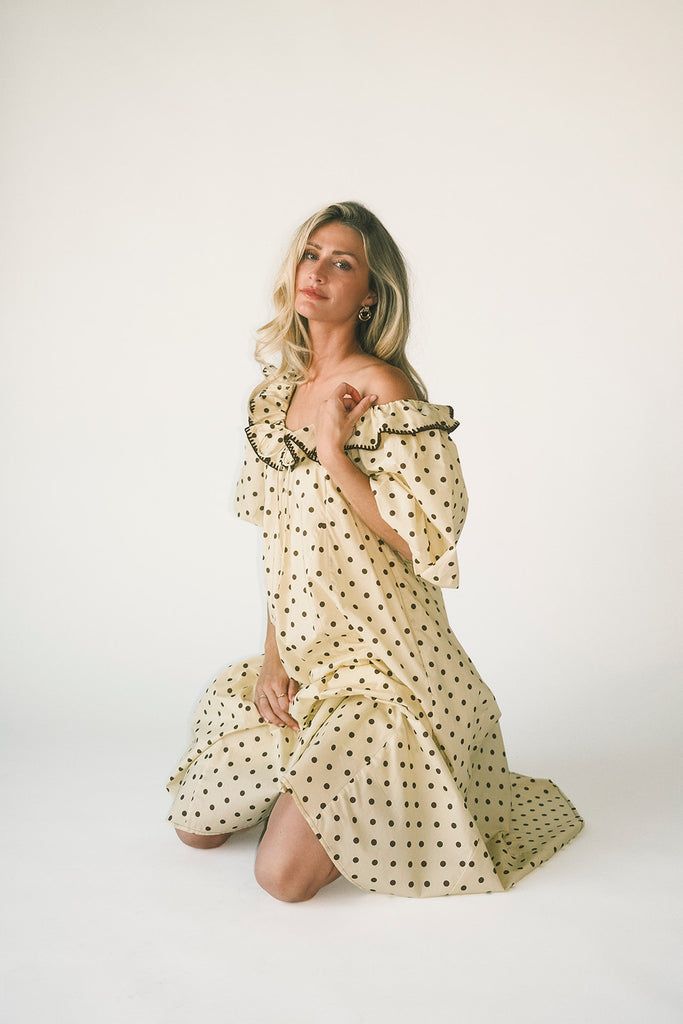 good luck puff sleeve dress // lemon sugar *zoco exclusive*