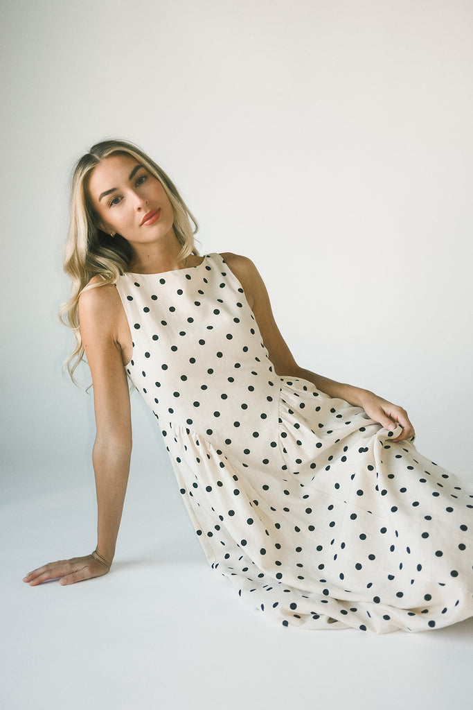 viv midi dress // polka dot *zoco exclusive*