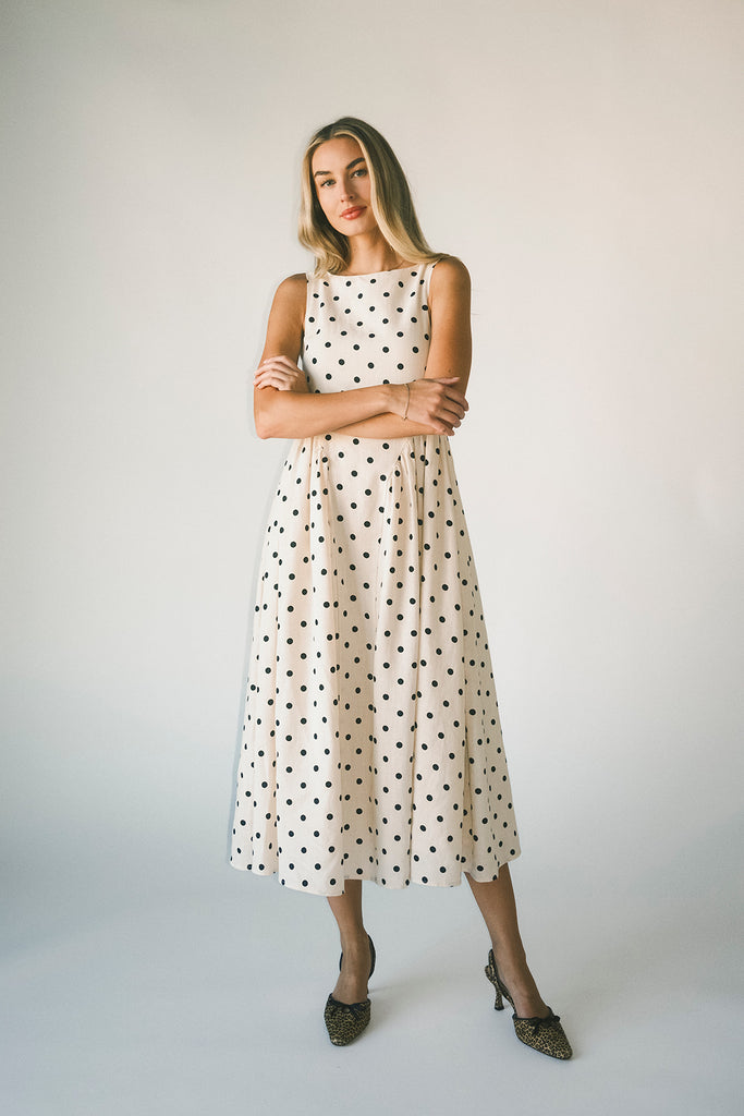 viv midi dress // polka dot *zoco exclusive*