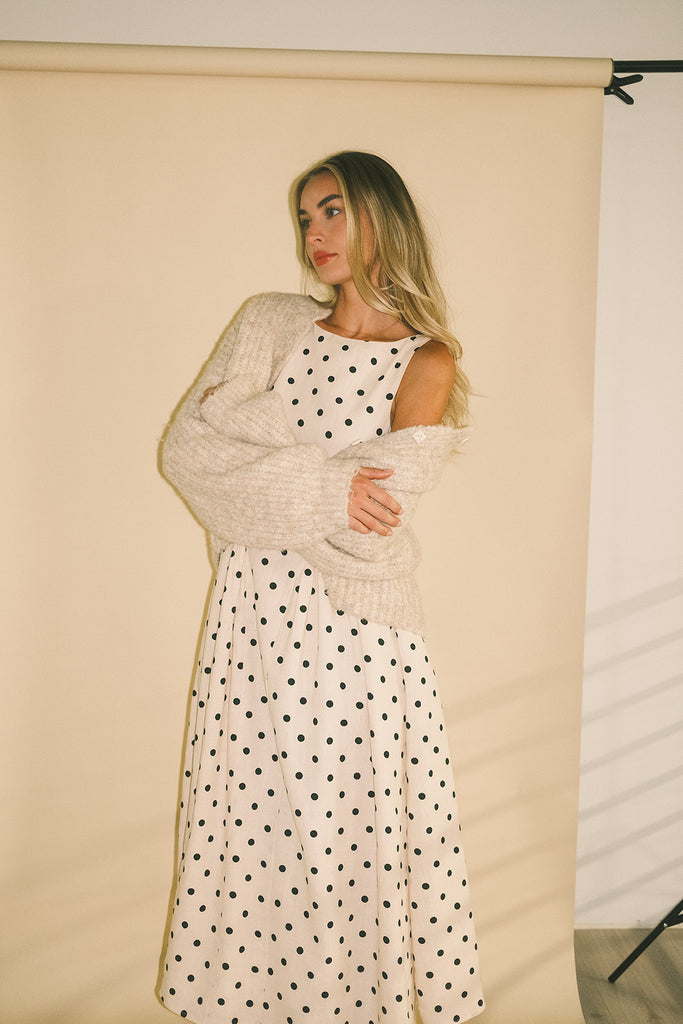 viv midi dress // polka dot *zoco exclusive*