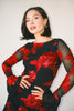 cleo mesh mini dress // red floral *zoco exclusive*