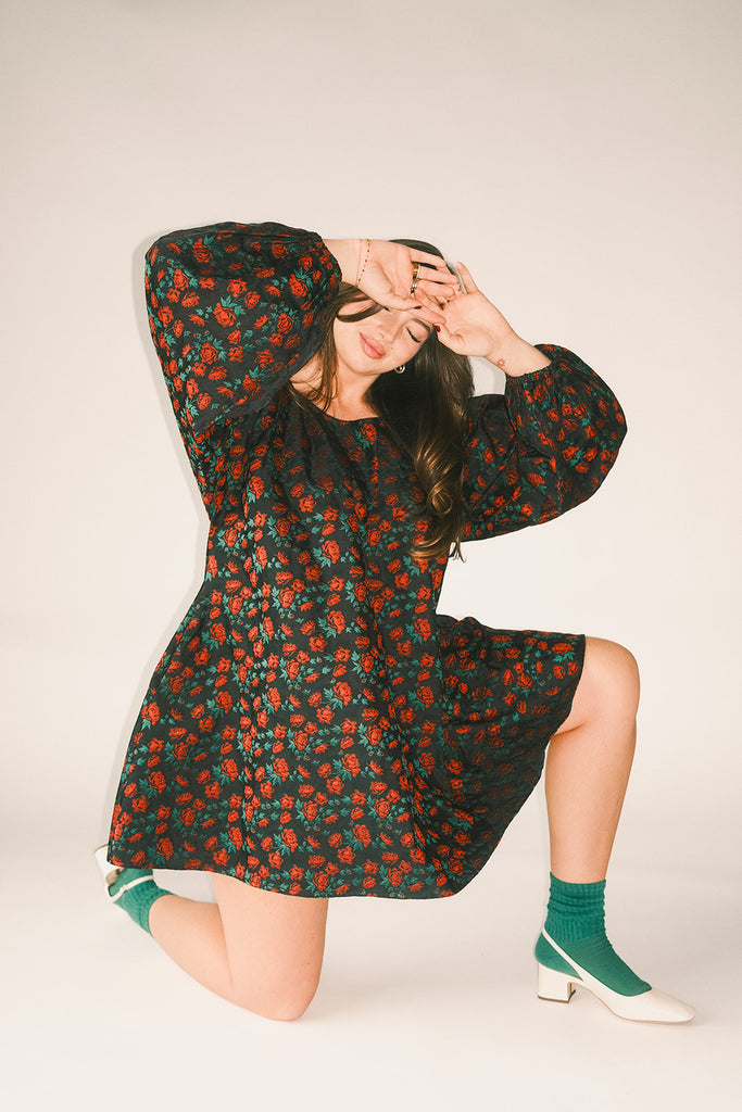 demi dress // red floral *zoco exclusive*