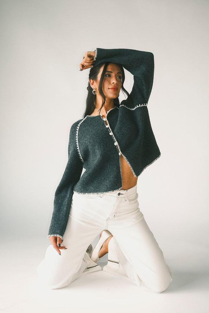 liv cardigan // grey *zoco exclusive*