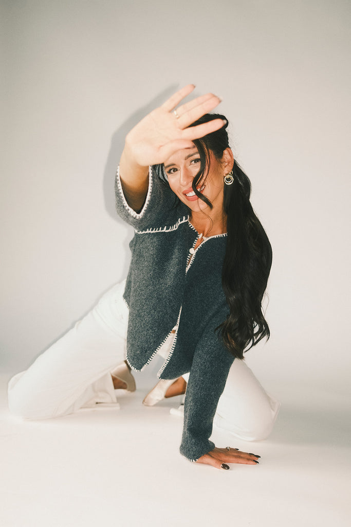 liv cardigan // grey *zoco exclusive*