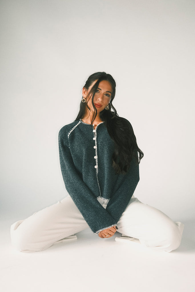 liv cardigan // grey *zoco exclusive*