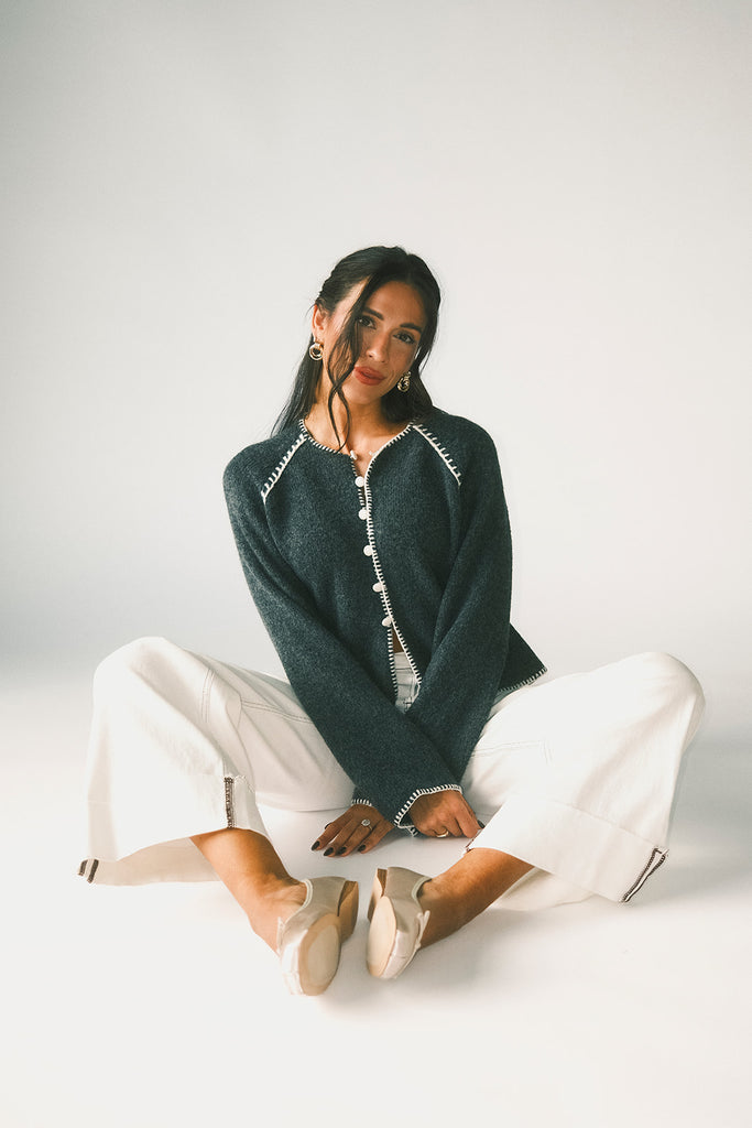 liv cardigan // grey *zoco exclusive*