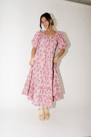 festival floral midi dress