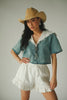 veronica denim collared top *zoco exclusive*