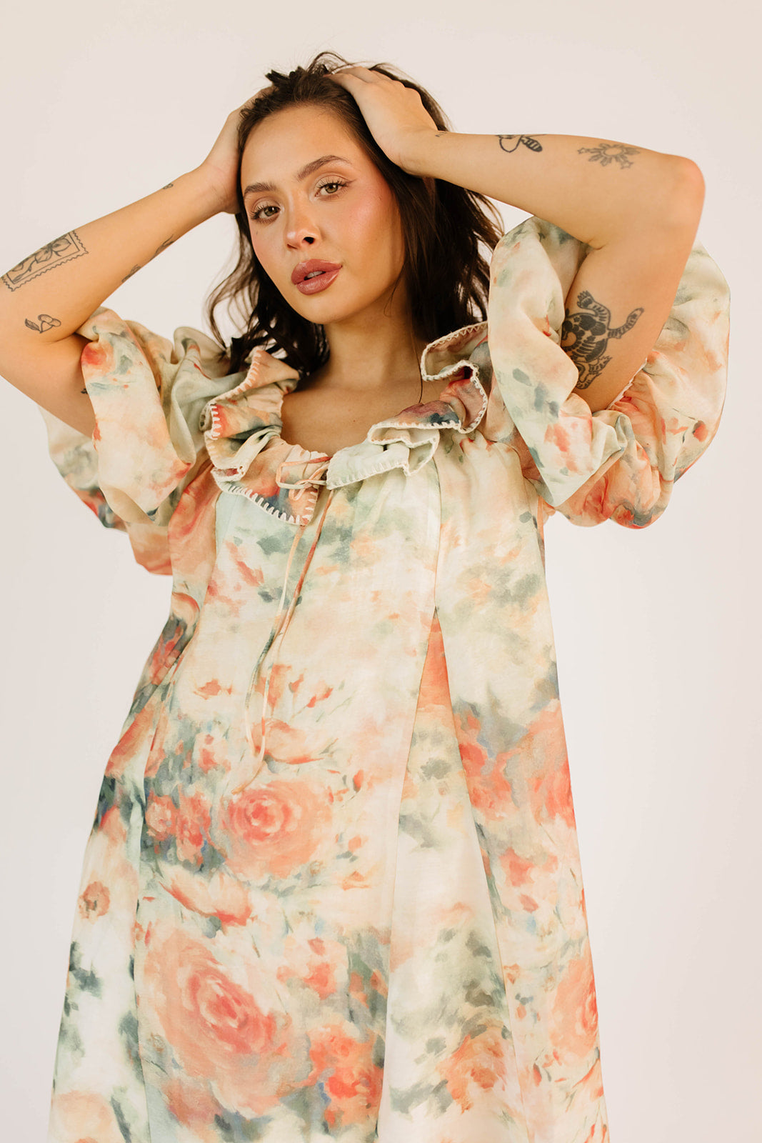 good luck puff sleeve dress // bloom *zoco exclusive* – shop zoco