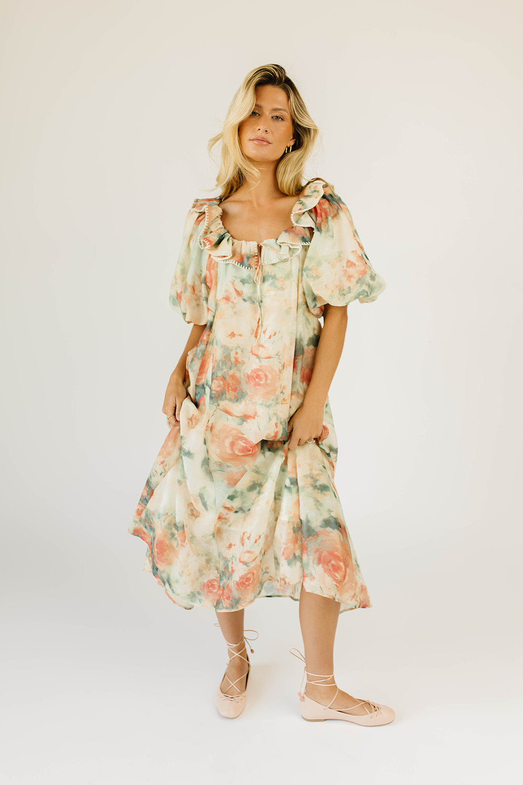 good luck puff sleeve dress // bloom *zoco exclusive* – shop zoco