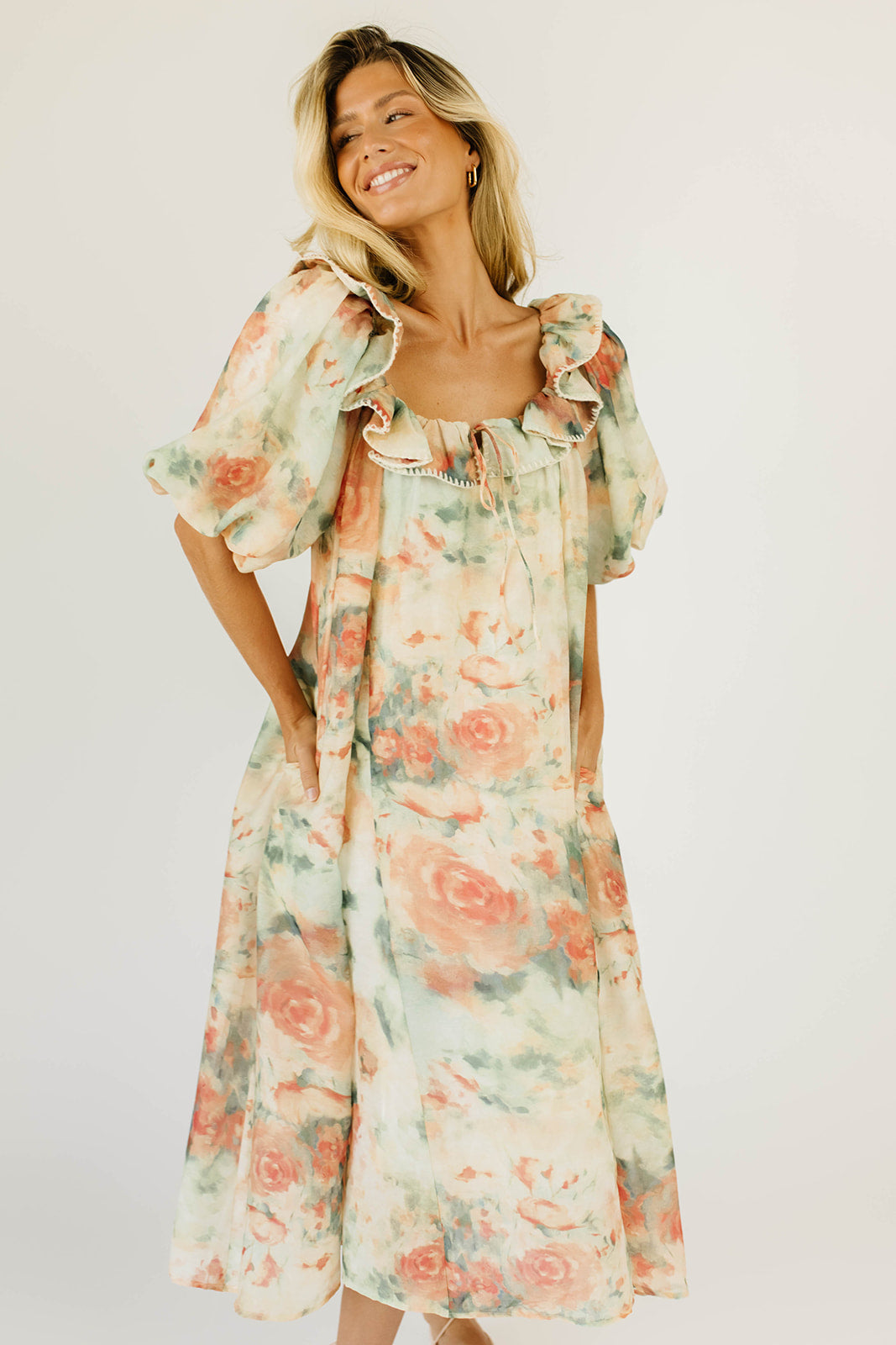 good luck puff sleeve dress // bloom *zoco exclusive* – shop zoco