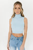 kate turtleneck tank // blue