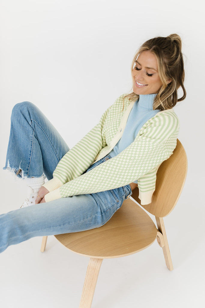 tomorrow checkered cardi