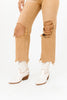 loral booties in ivory leather // dolce vita